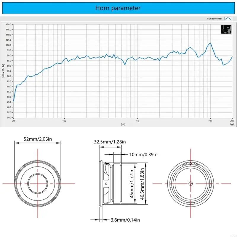 97QB 4Ω 5W Round Bass Horn Horn Small