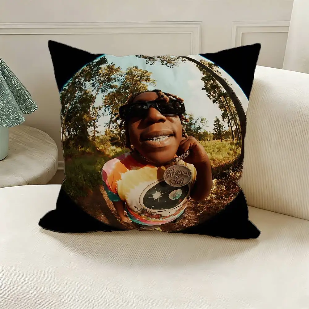 D-Don Toliver Polyester Printed Pillow Cover Square 30 35 40 45 50 55 cm Soft for Sofa Bed Car Home Decor