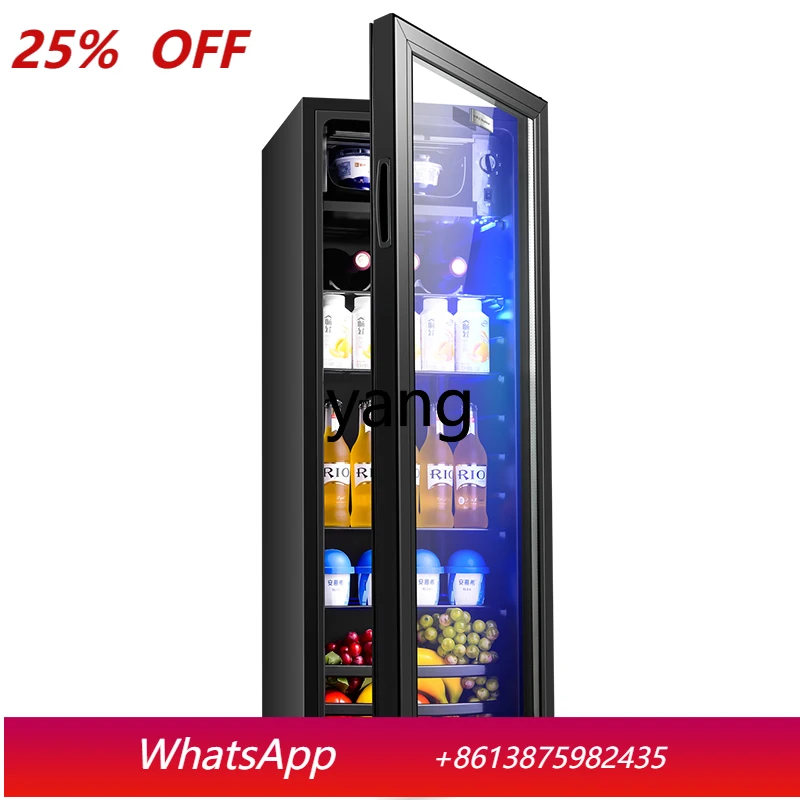 Lcx Tea Drinks Office Mini Refrigerator Transparent Single Door Commercial Refrigerated Cabinet