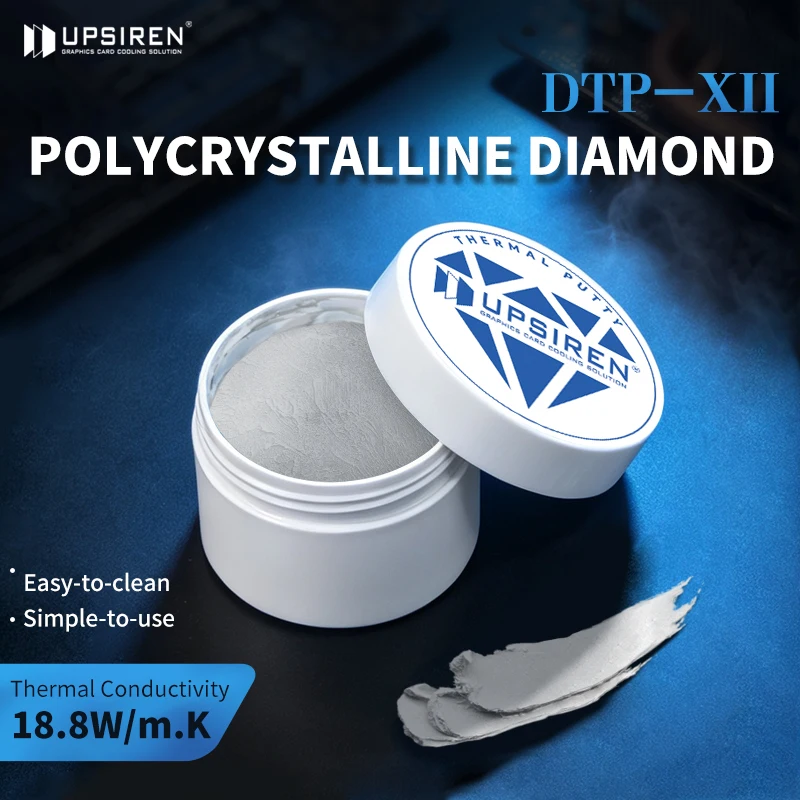 UPSIREN 18.8W DTP-XII Polycrystalline Diamond Thermal Putty,VGA GPU IC Processor Rapid Cooling Thermal Putty Replace thermal pad