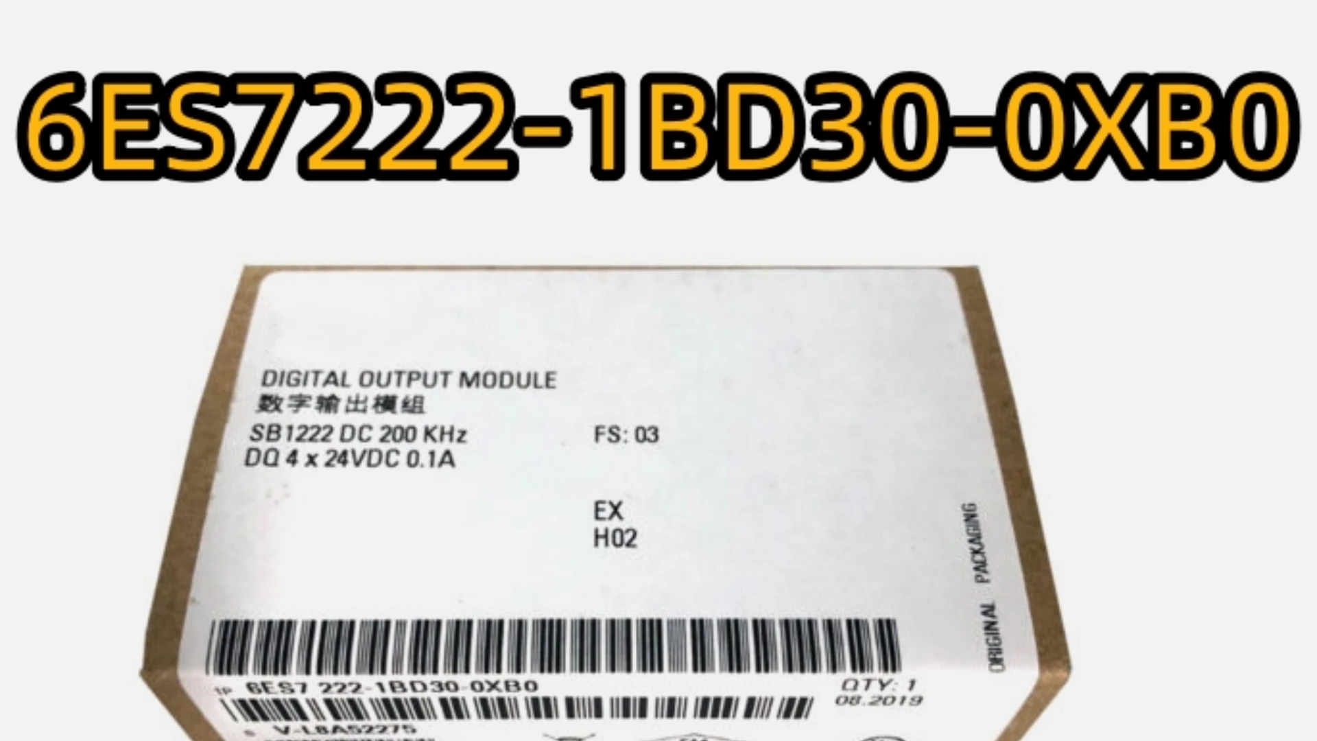 

New S7-1200 digital output module 6ES72 22-1BD30-0XB0 6ES7222-1BD30-0XB0 6ES7 222-1BD30-0XB0 has one year warranty and fast deli