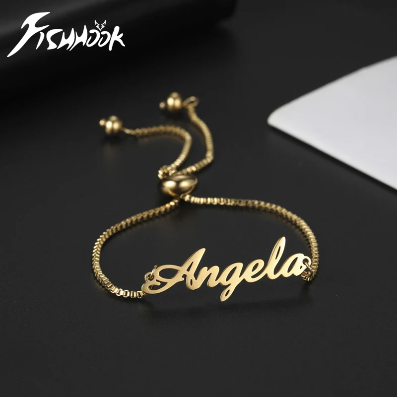 Bracciale personalizzato con nome personalizzato per donna uomo bambino madre bambino padre famiglia coppia regalo gioielli in acciaio inossidabile