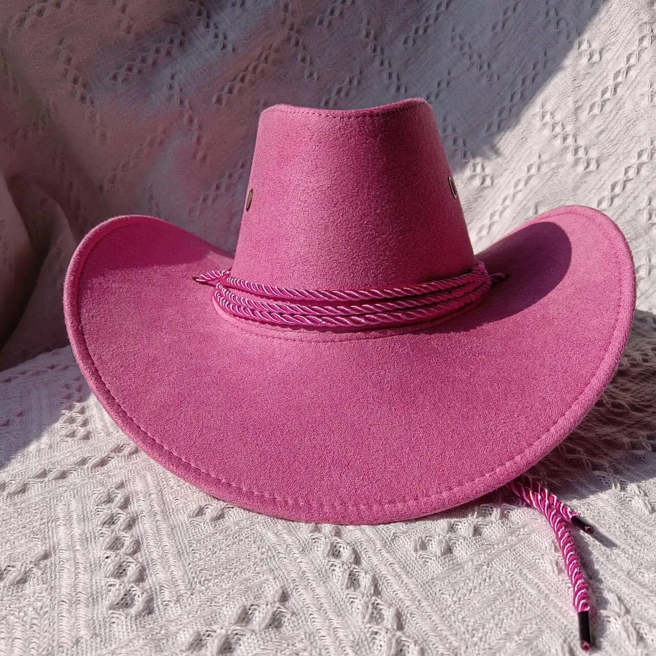 Western cowboy hat suede outdoor visor men\'s riding hat women\'s pink jazz cowboy big brim cowboy hat sombrero hombre