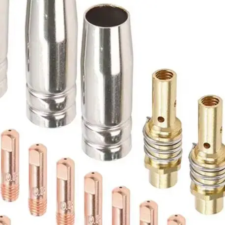 26PCS 1.2mm Welding Tip Nozzle Kit For 15AK MB15 MIG Torch Copper Contact Tips Gas Diffuser Consumables Tool  Accessories