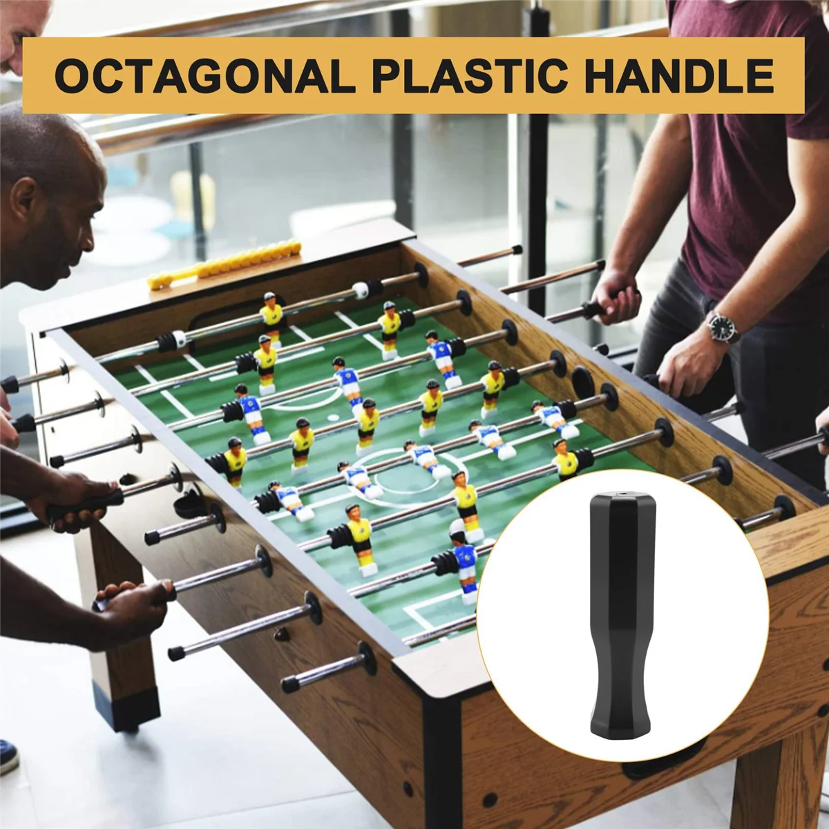 Table Football Machine Accessories Foosball Handle Grips Octagonal Plastic Handles for Standard Table Feet (8 Pack) image 4