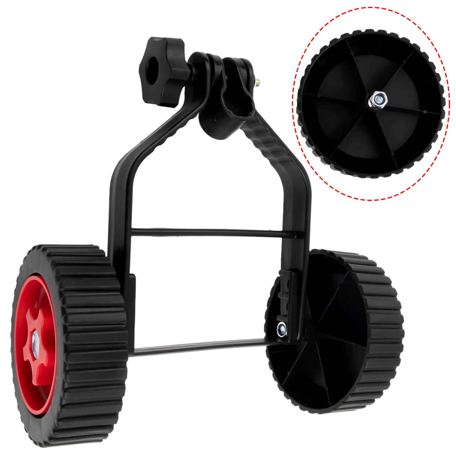 Lawn Mower Wheel String Trimmer Grass Eater Cutter Adjustable Support Wheels Set Adjustable Grass Gasoline- Trimmer Attachment