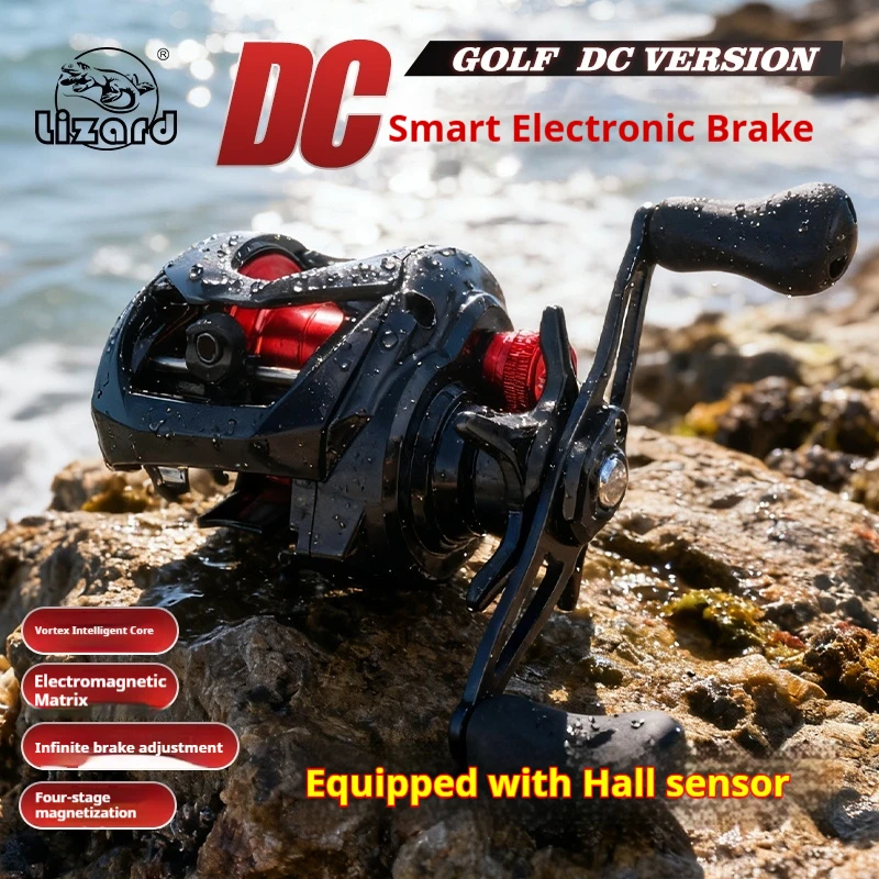 Lizard Baitcasting Reel Golf DC Smart Electronic Brake Lightweight Universal Lure Reel with Sound Device and Casting Alarm