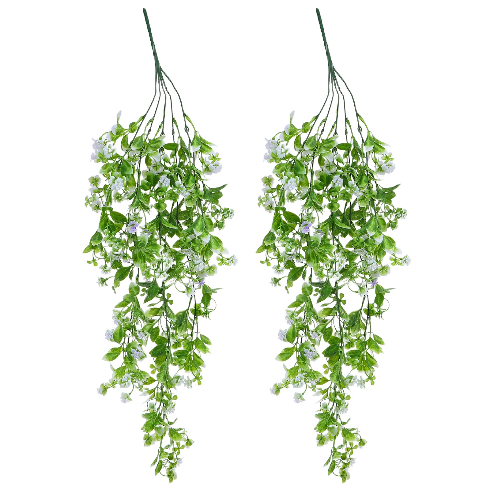 

2pcs Artificial Hanging Plants Faux Greenery Vines Decor Wedding Home Office IndoorPlants Low Maintenance Easy Installation