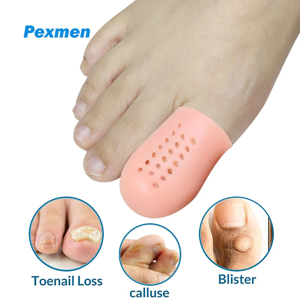 

Pexmen 2/4Pcs Gel Toe Protectors Soft Toe Caps Sleeves Prevent Pain Relief for Corns Calluses Blisters and Ingrown Toenails