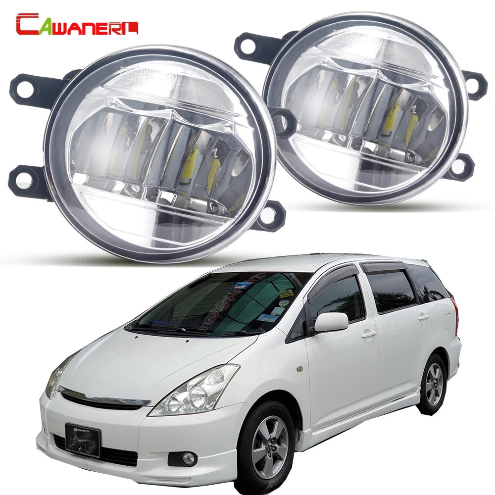 2 Pieces 30W External Fog Light H11 Car Front LED Fog Daytime Running Lamp DRL 6000LM 12V For Toyota Wish 2009-2015