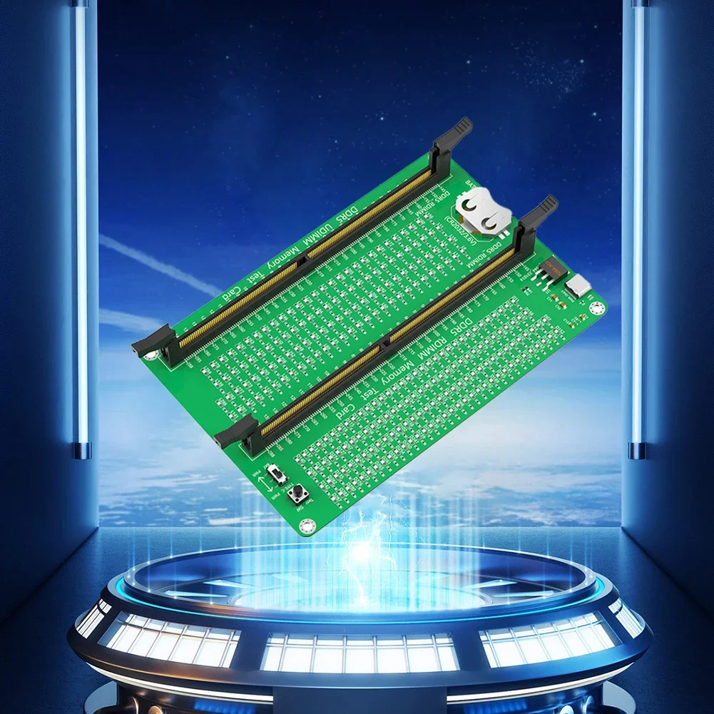 DDR5 Memory Tester with LED Light DDR5 Diagnostic Analyzer Tester Card Memory Slot Tester Card for Desktop Computer DDR5 Memory