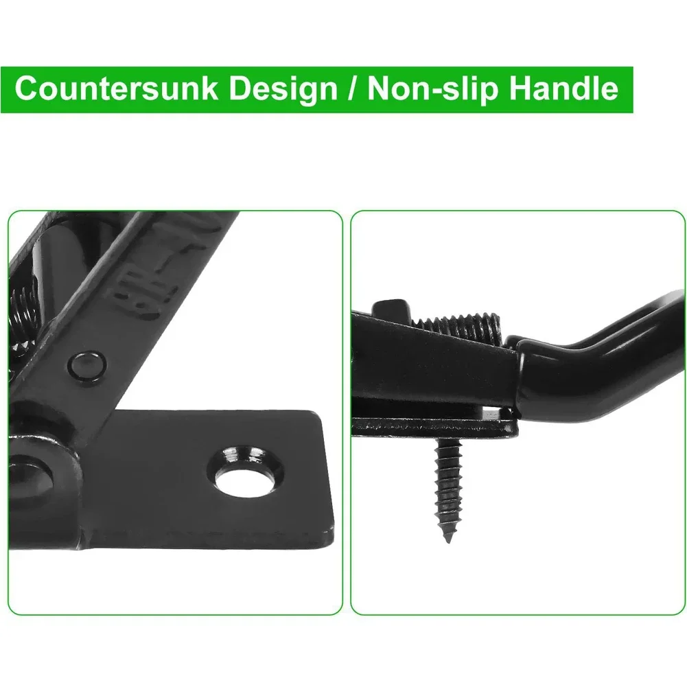 Handle-less Boxes GH-4001 Toggle Clamp For Cabinets Steel Hasp Catch Clip Toggle Clamp Toggle Latch Clamp 100KG/220lbs 4Pcs