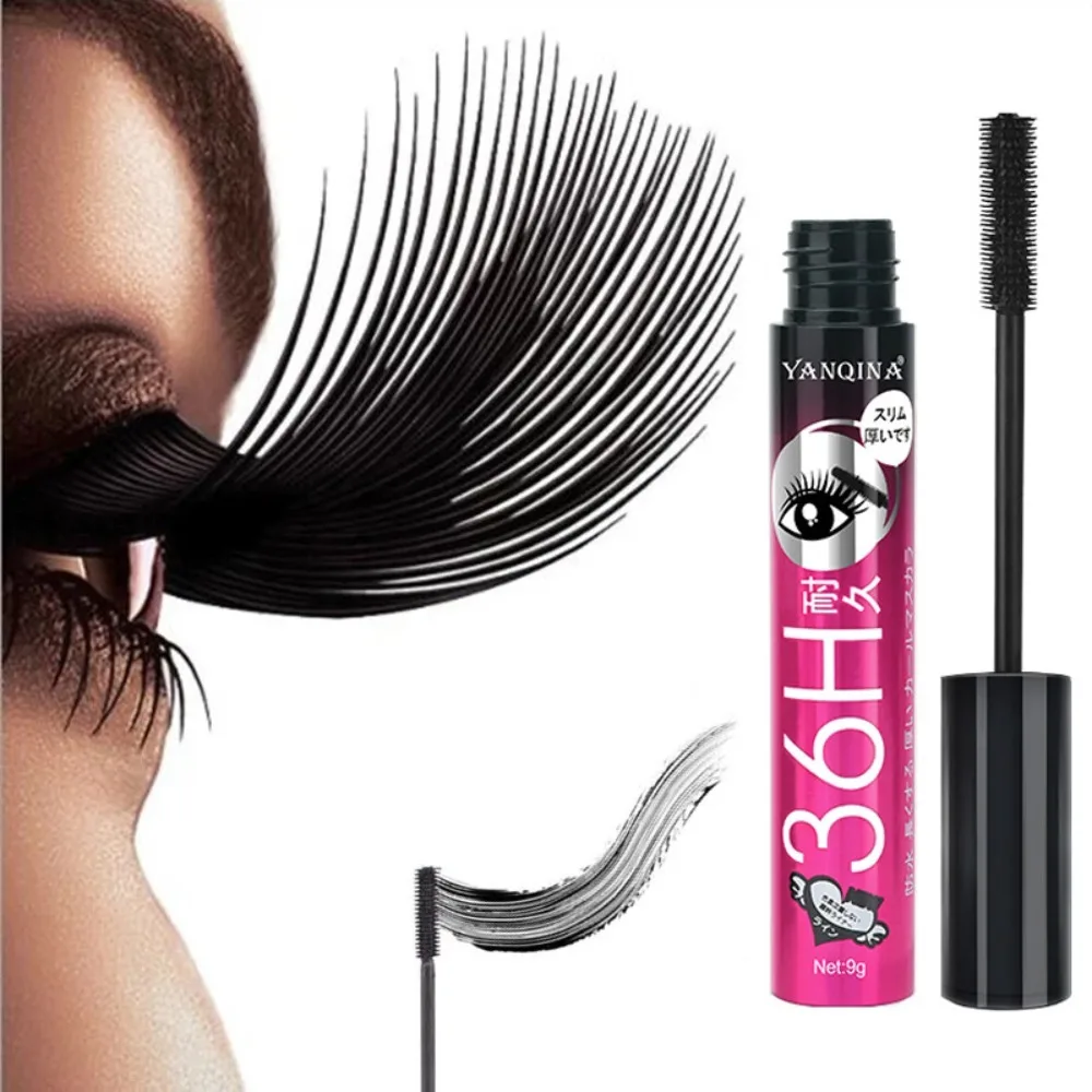 Curly Mascara Eyeliner set Thick Slender Waterproof 4D Fiber Mascara Makeup Tools Sweatproof False Lash Effect Mascara