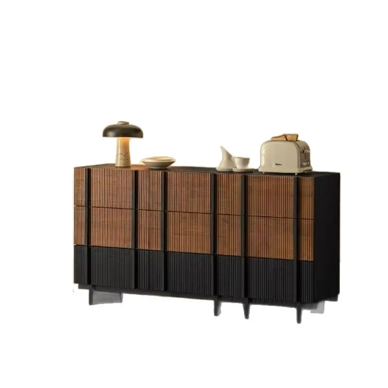 LTT antique solid wood six-bucket cabinet, living room against the wall, side cabinet, porch locker