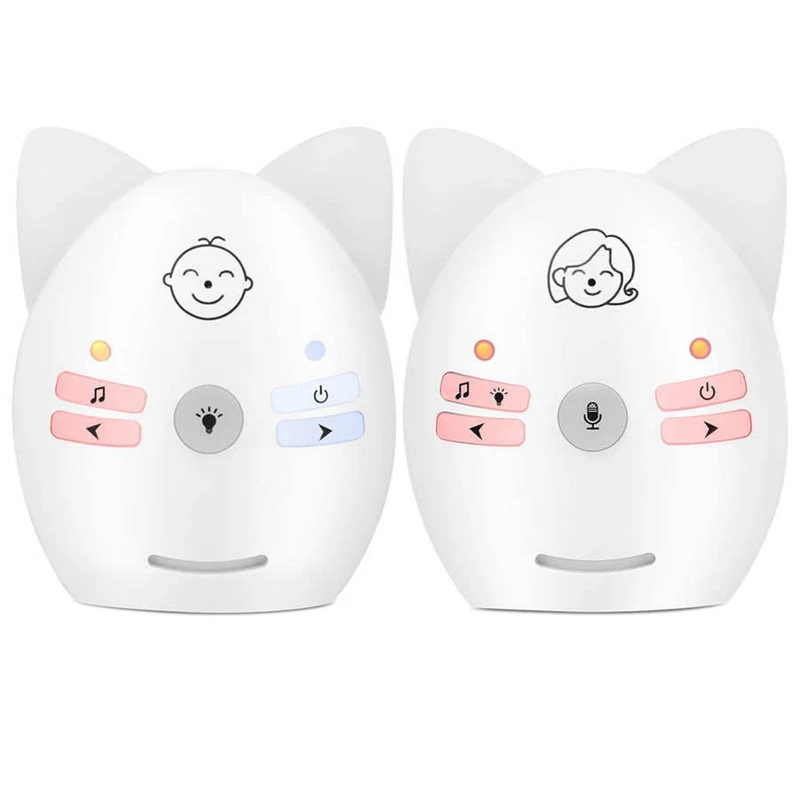 Wireless V30 Portable Babysitter 2.4Ghz Audio Baby Monitor Digital Voice Broadcast Double Talk Night Light EU Plug