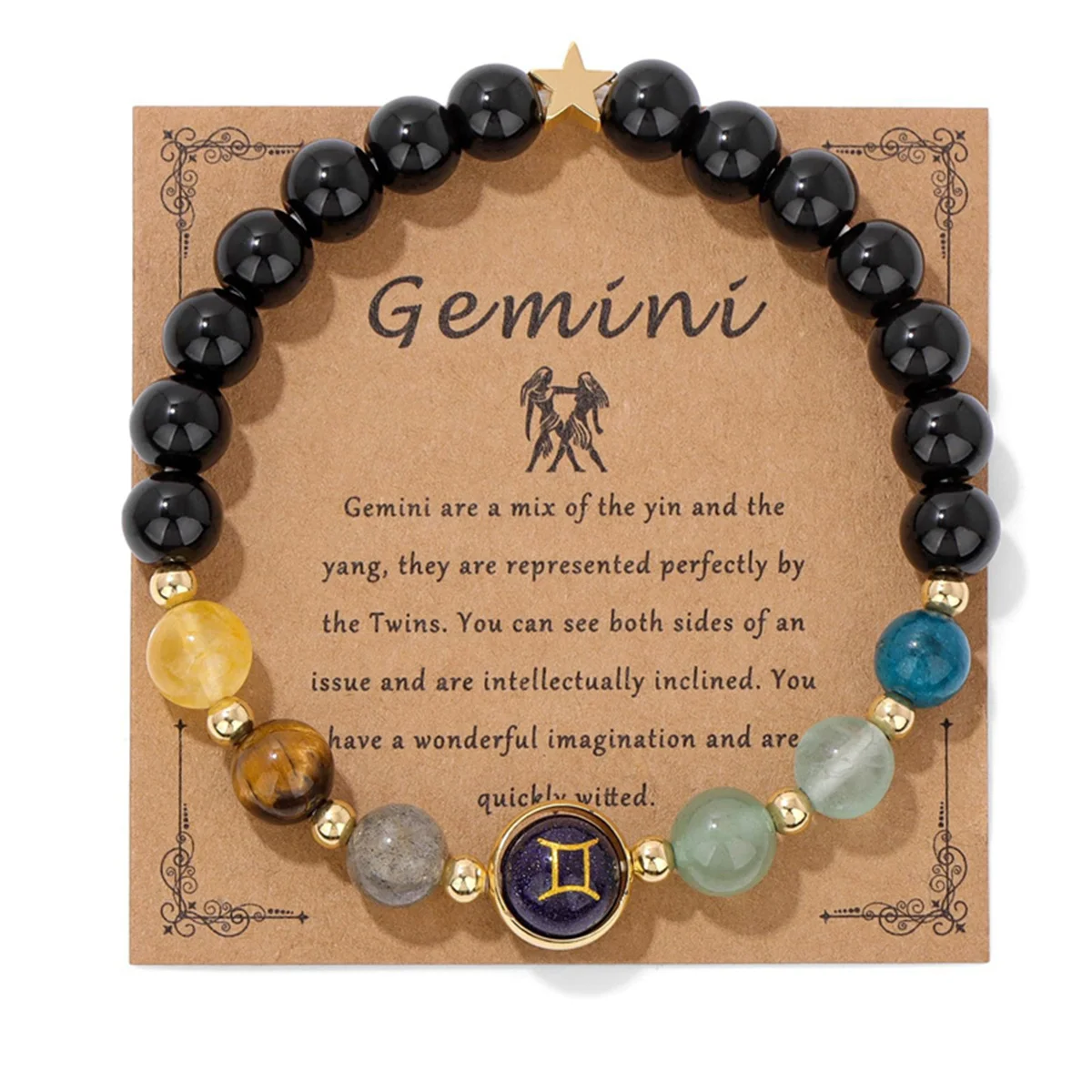 

12 Constellations Obsidian Beaded Bracelets For Women Men Zodiac Signs Gemini Virgo Leo Libra Bracelet Birthday Gifts Jewelry