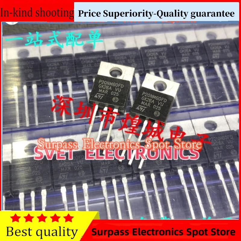 10PCS-50PCS  P20NM60FD STP20NM60FD  TO-220 N 20A 600V  Original  Fast shipping