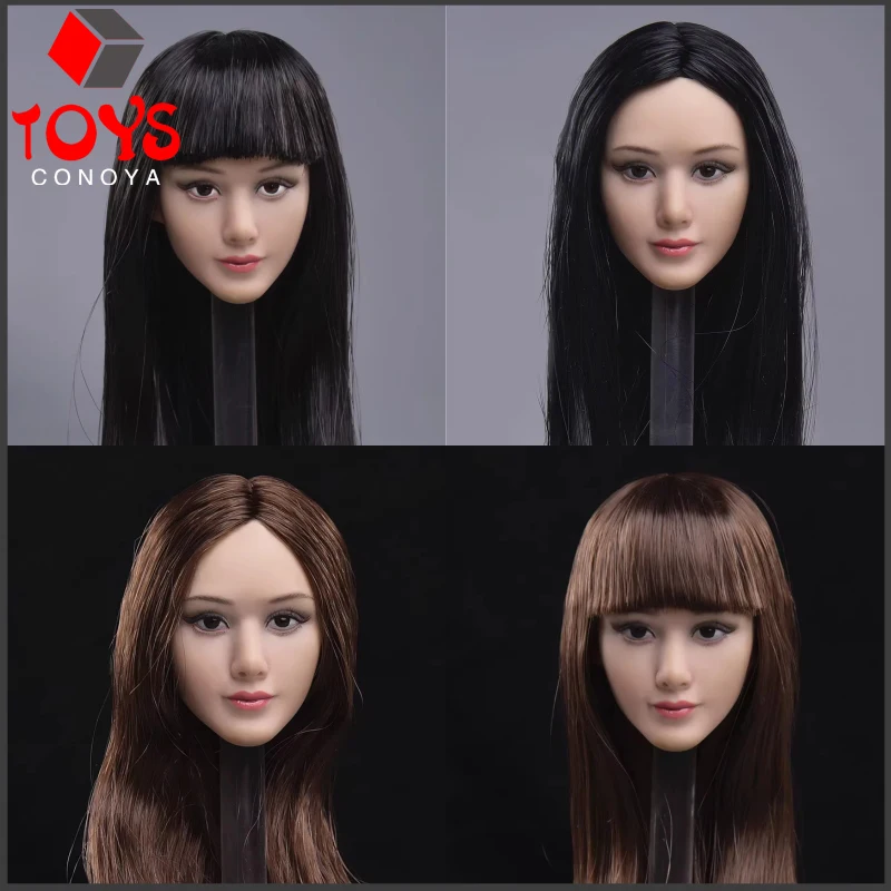 

JXTOYS-036 1/6 Scale Asian Beauty Feier Head Carving Model Fit 12'' Female Soldier Action Figure Body Doll