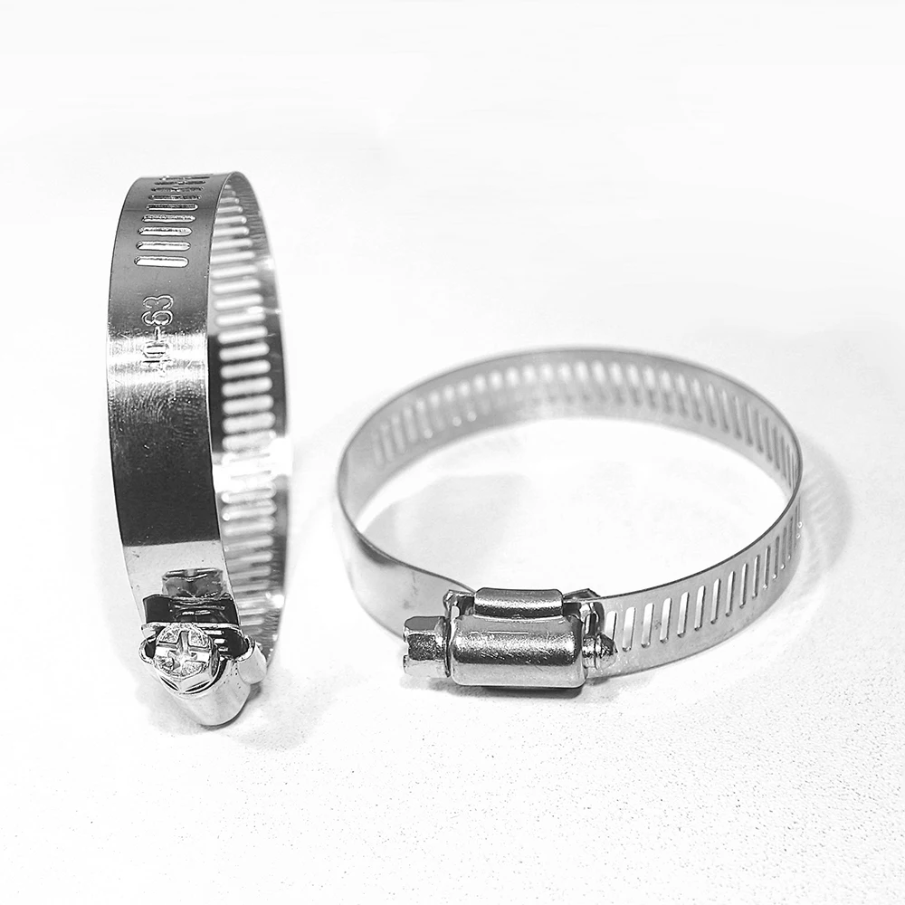 2/5/10pcs Worm Gear Hose Clamp with Cross Head 201 Stainless Steel 6-311mm for Automotive Radiator Fuel Line Mechanical