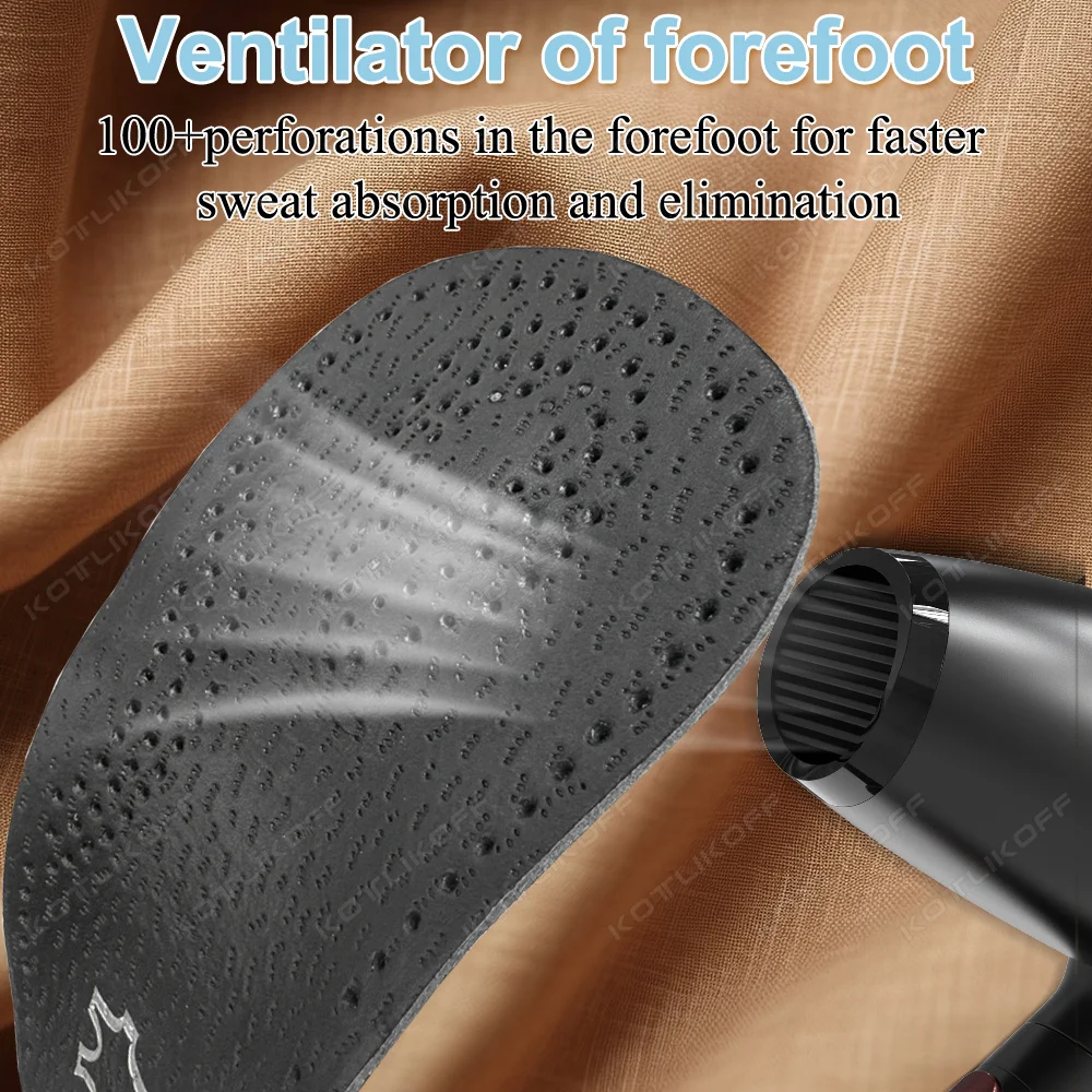leather Sport Orthopedic Insoles High Arch Supports Shoe Sole For Men Women Plantar Fasciitis Flat Feet Pain Relief Shoe Cushion