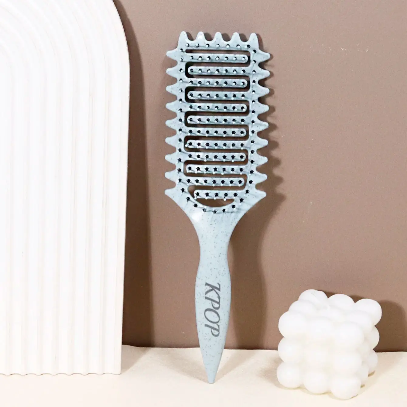KPOP Curling Brush - Nylon bristles and ABS handle for creating curly hair styling Special for real hair wigs image 5