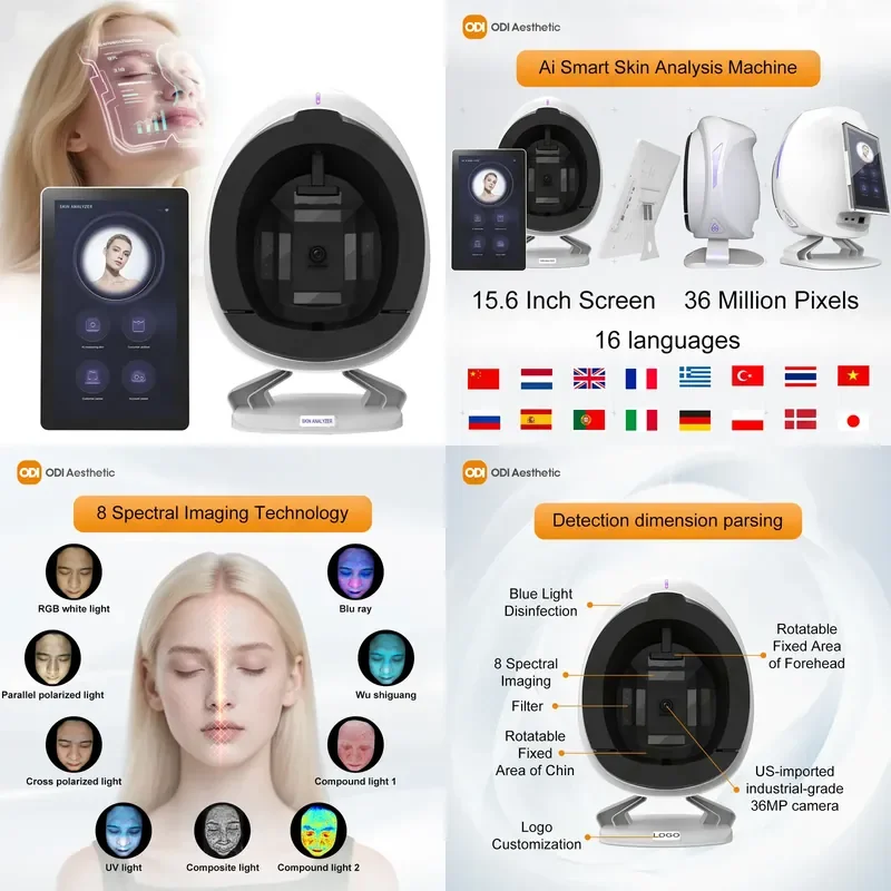 for Skin Analyzer Facial Analysis 3D Artificial Intelligence Facial Skin Diagnostic Analyzer