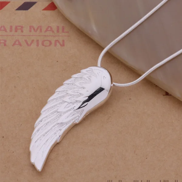 925 Sterling Silver Necklace Pendant for Women Wedding Jewelry Fine Accessories High Quality  Angel Wings Fashion Gifts Party view 5