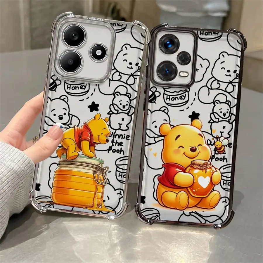 

Мягкий чехол для телефона Disney Cute Winnie The Pooh для Xiaomi Redmi 13C 14C K80 Pro A3x F7 Ultra