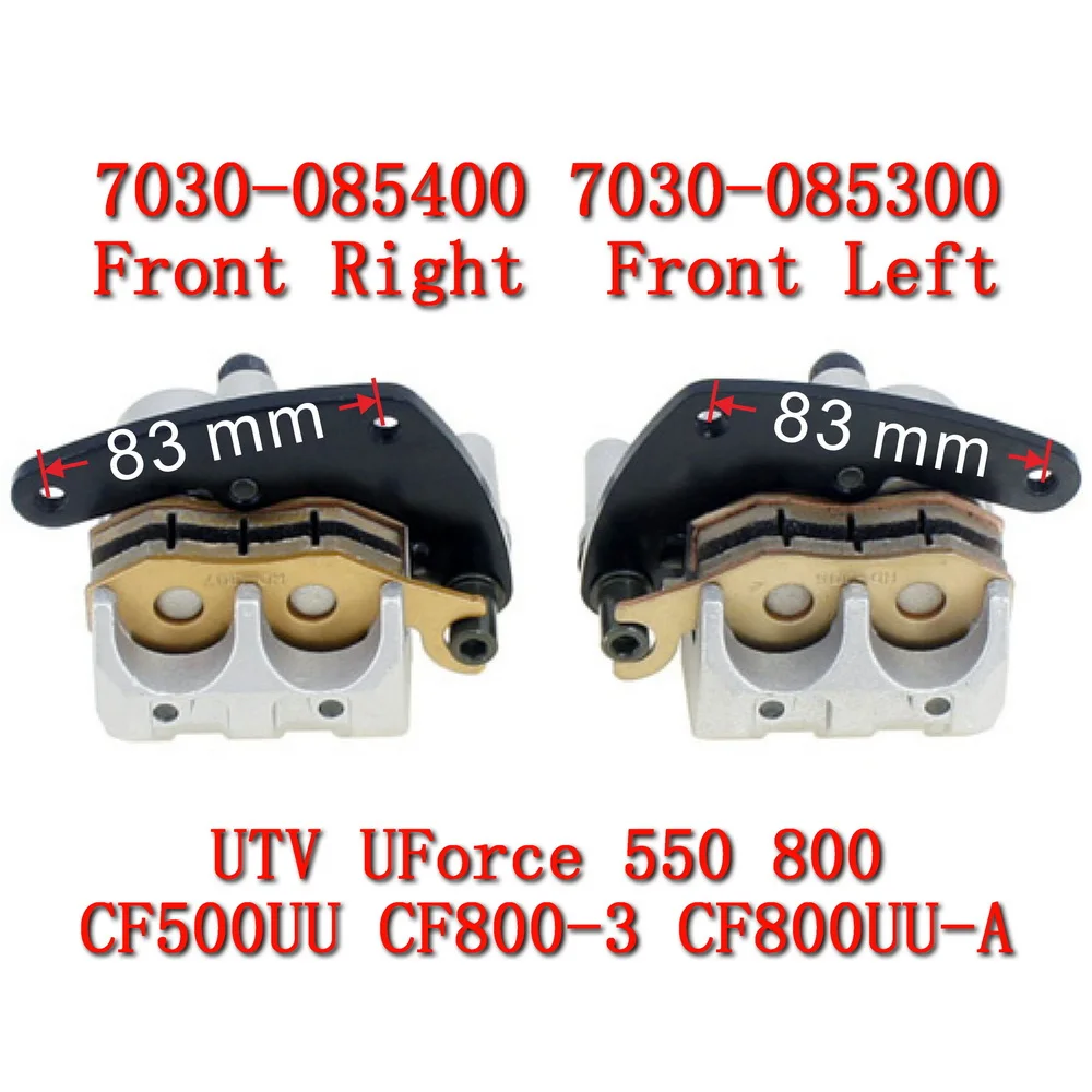

Front Brake Left Right Caliper - Sintered Ped 7030-085300 and 7030-085400 For UTV Accessories CForce 800 CF800UU