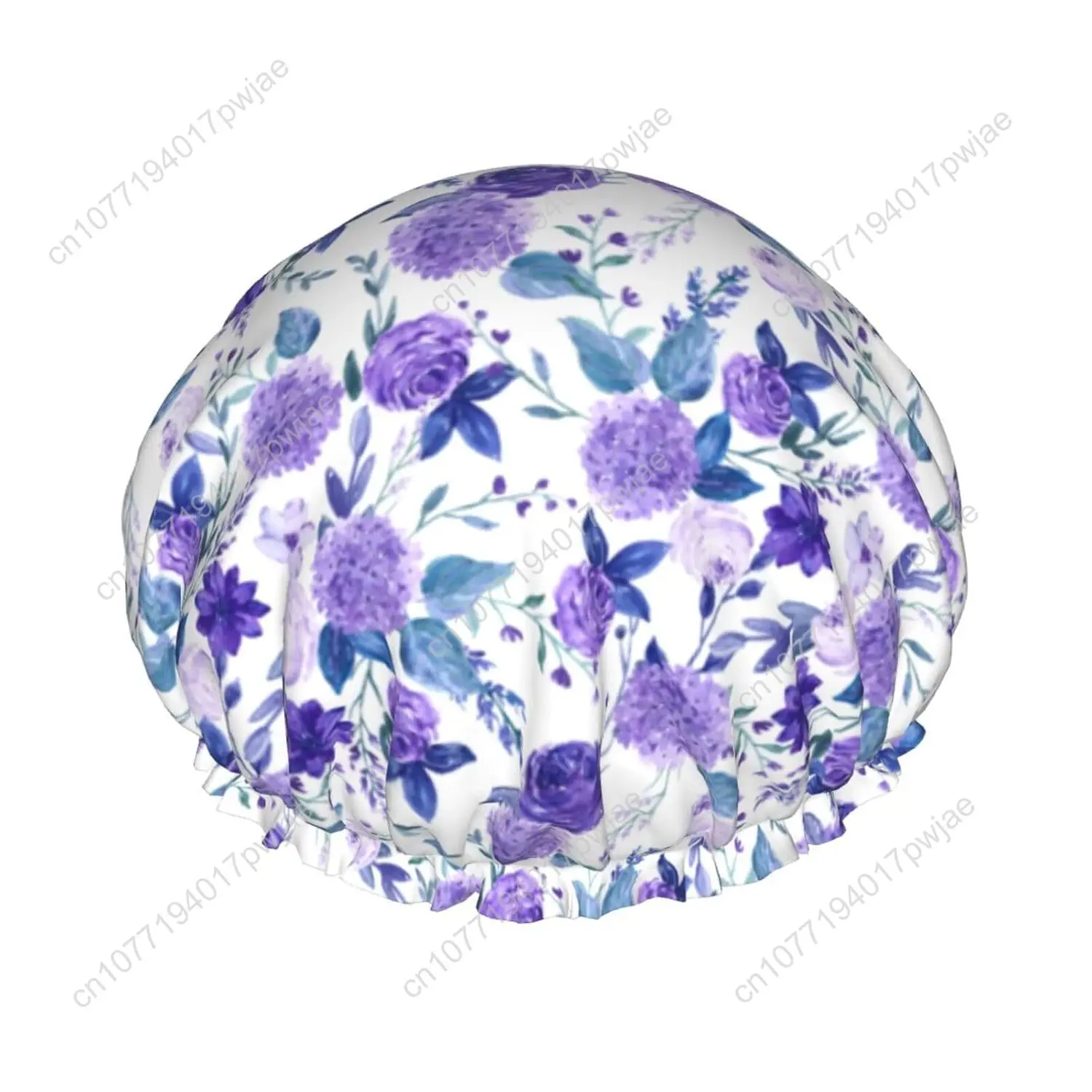 

Sea Turtle Shower Cap For Women Adjustable Double Waterproof Layers Bathing Bath Cap Hair Protection Reusable Ladies Spa Salon S