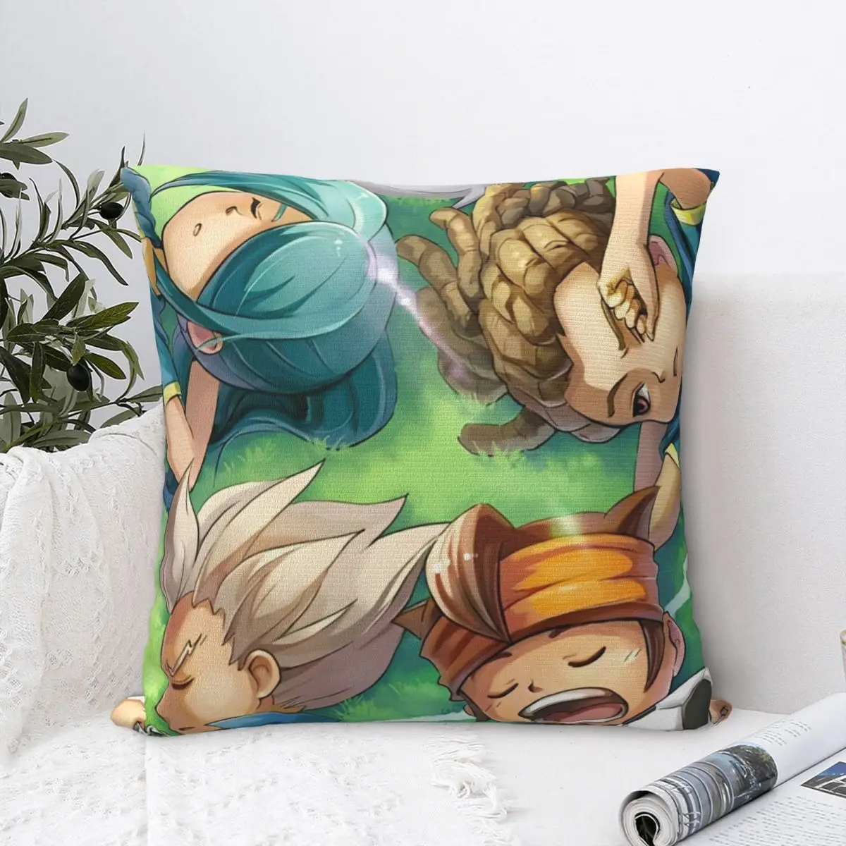 Inazuma Eleven Anime Pillowcase Double-sided Printing Polyester Cushion Cover Decorative Throw Pillow Case Cover Home Zipper