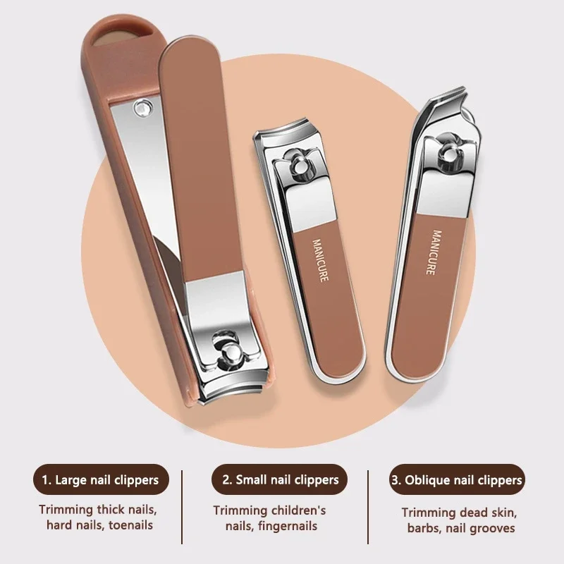 Anti-Splash Nail Clipper Set Hand In Hand With Manicure Clippers Manicure Nail Clippers Protection Tool Manicure 8 Sets New