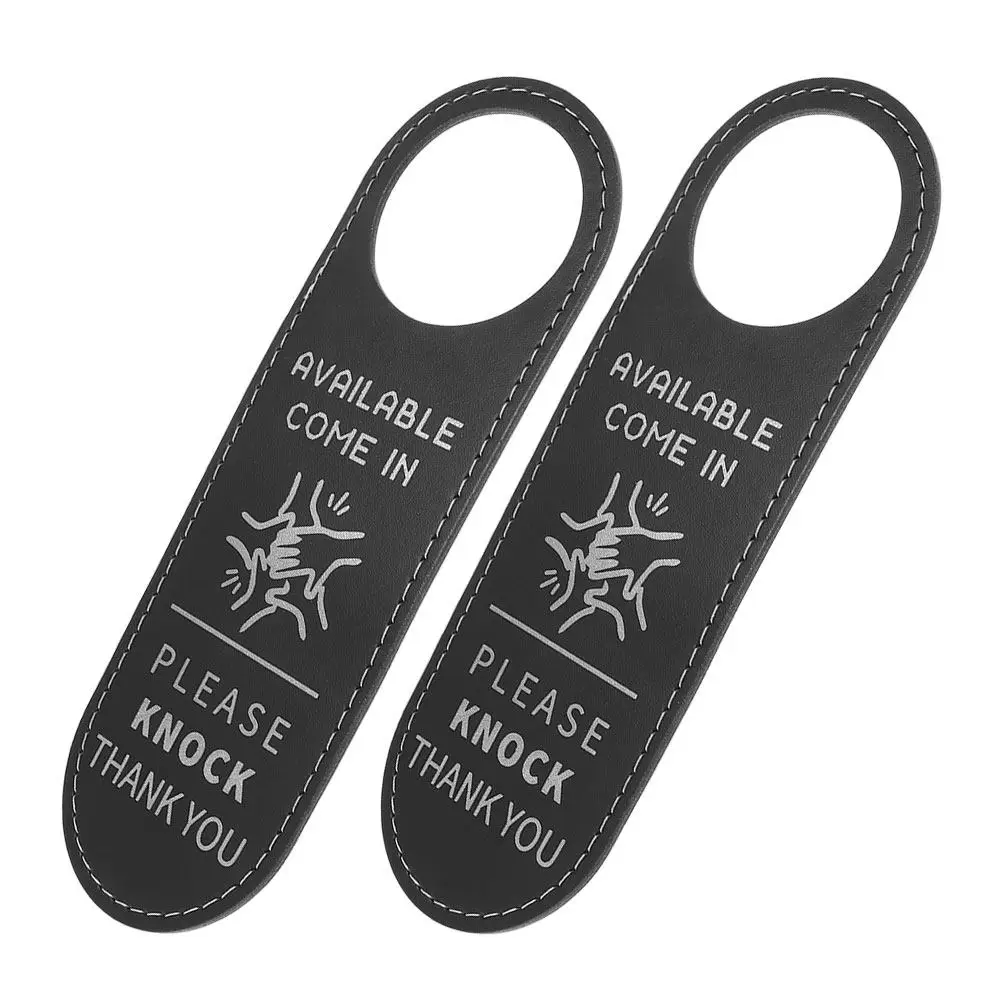 2Pcs Sturdy Double Sided Door Hanger Sign for Meeting Rooms Clear Status Display Easy Hang Professional Office Hotel