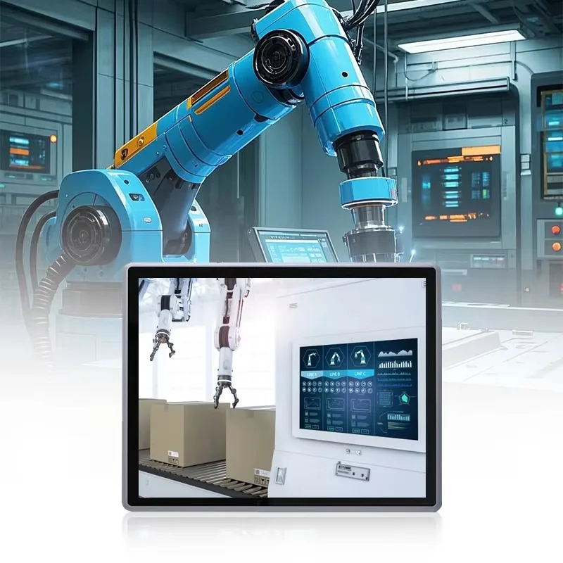 17 Inch Capacitive Touch Panel Pc Computer J1900 Dual Gigabit Ethernet Lan 4 COM RS232 Industrial Touch Screen Panel Pc