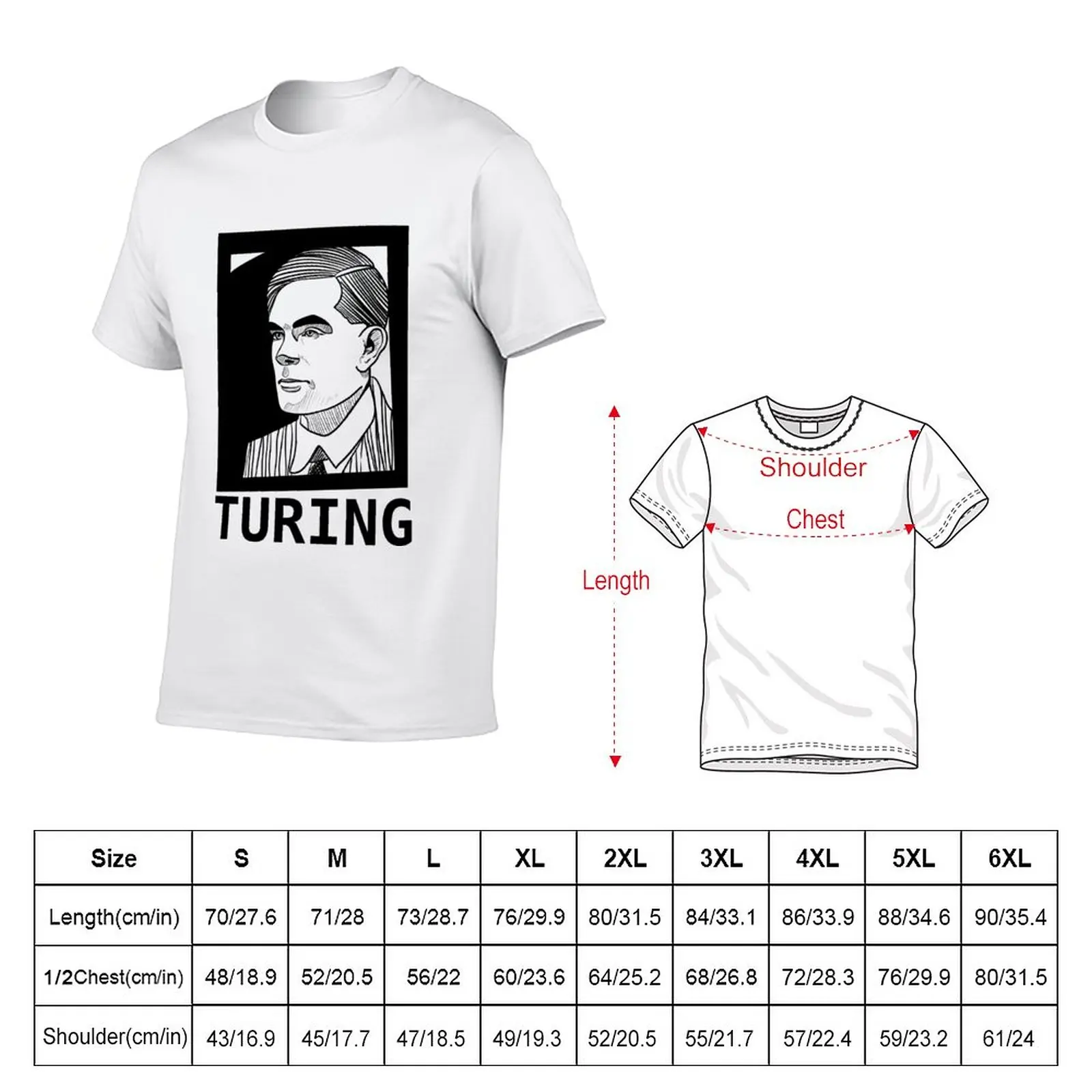 New Turing T-Shirt vintage clothes funny t shirt new edition t shirt mens cotton t shirts