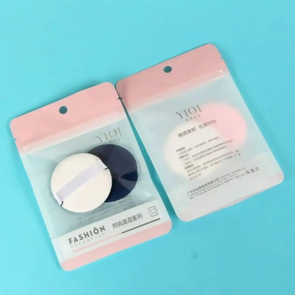 2 قطعة وسادة هوائية مستديرة صغيرة عالية الجودة منتفخة رقيقة ذات الاستخدام المزدوج أداة تجميل جافة ورطبة خفيفة الوزن إسفنجة أساس