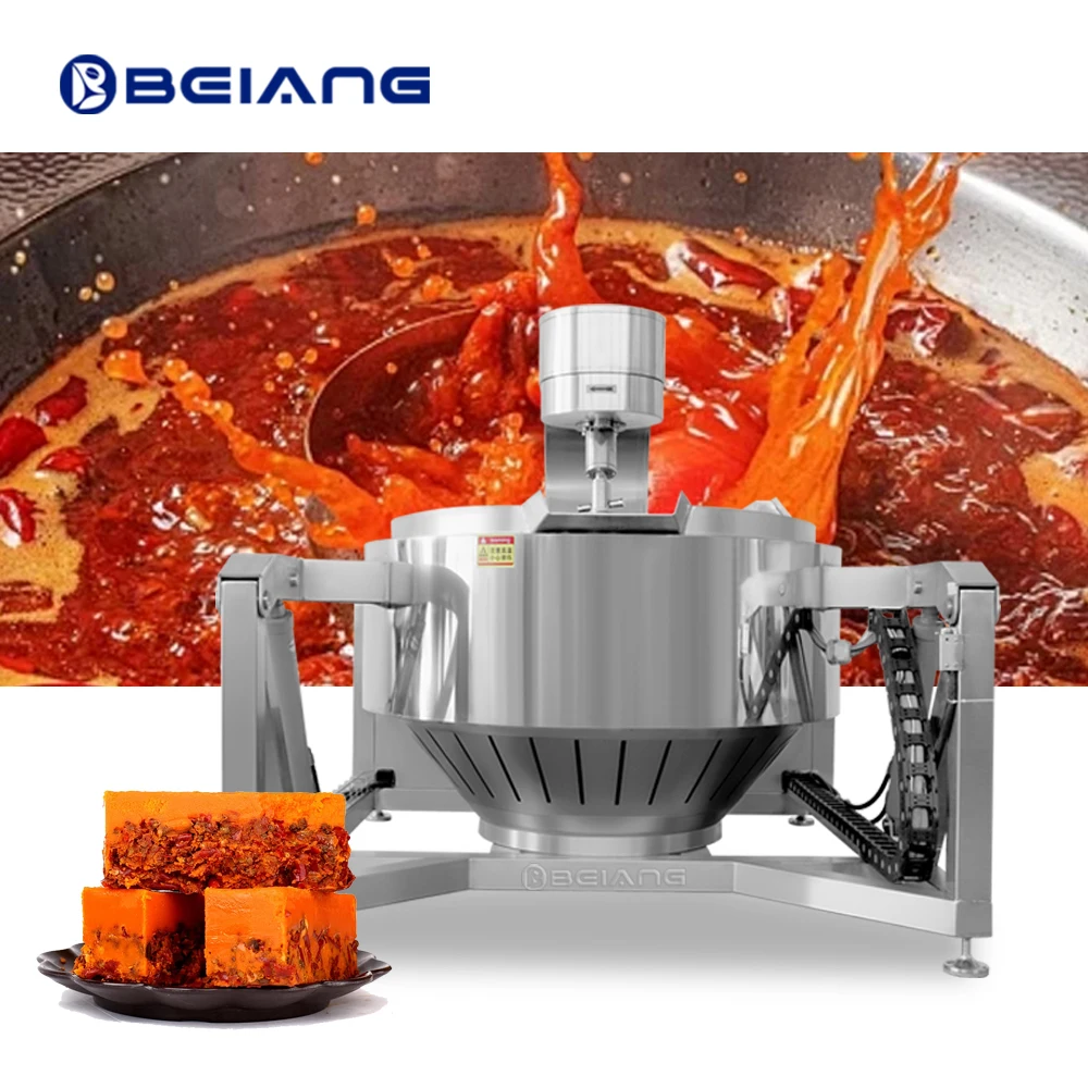 Commercial Planetary Cooking Kettle Mala Sauce Beef Sauce Braised Sauce And Central Kitchen Processing
