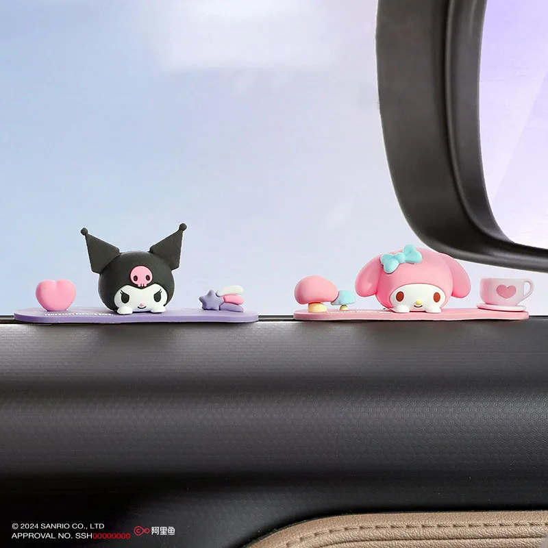 Sanrio Car Interior Decorations Doll Console Accessories Kawaii Cartoon Car Decorations My Melody Kuromi Car Accessories Gifts