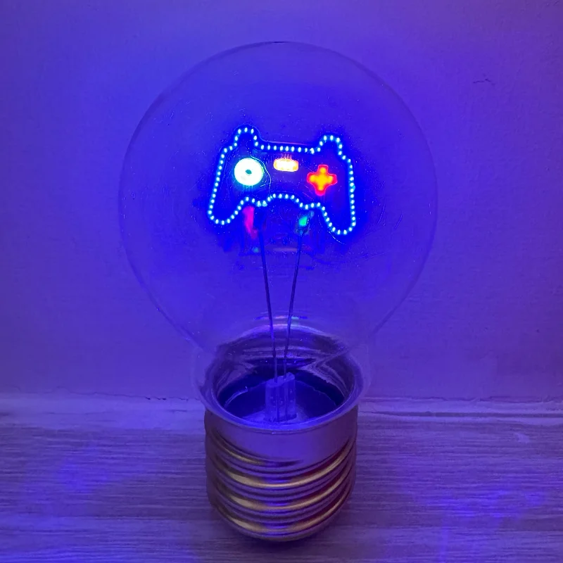 LED A70 5V USB Rechargeable Light Bulb Beautiful RGBW Love Dimming Couple Gift Creative Decorative Color Lamp Bedroom