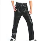 high waist faux "leather"