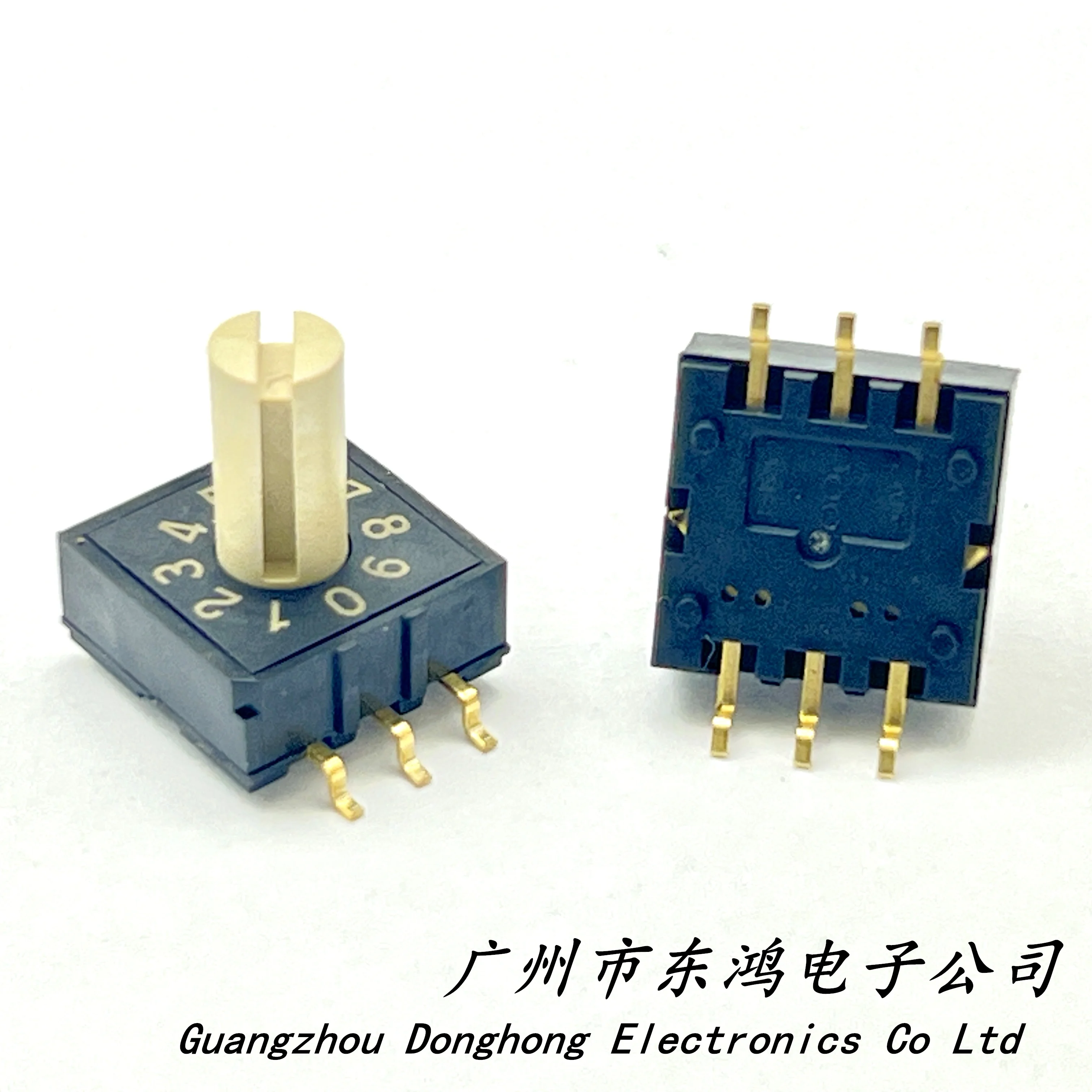 1PCS RM3HAF-10R Rotary Encoder Switch Dial Switch 10 0-9 Coding Switch Patch 3:3 With Handle Rotary Coding Switch