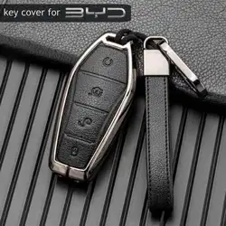 Key Case Cover for BYD Seal U Sealion 6 07 EV King Song Plus Champion Chazor Leather Metal Remote Holder Keychain Accessories