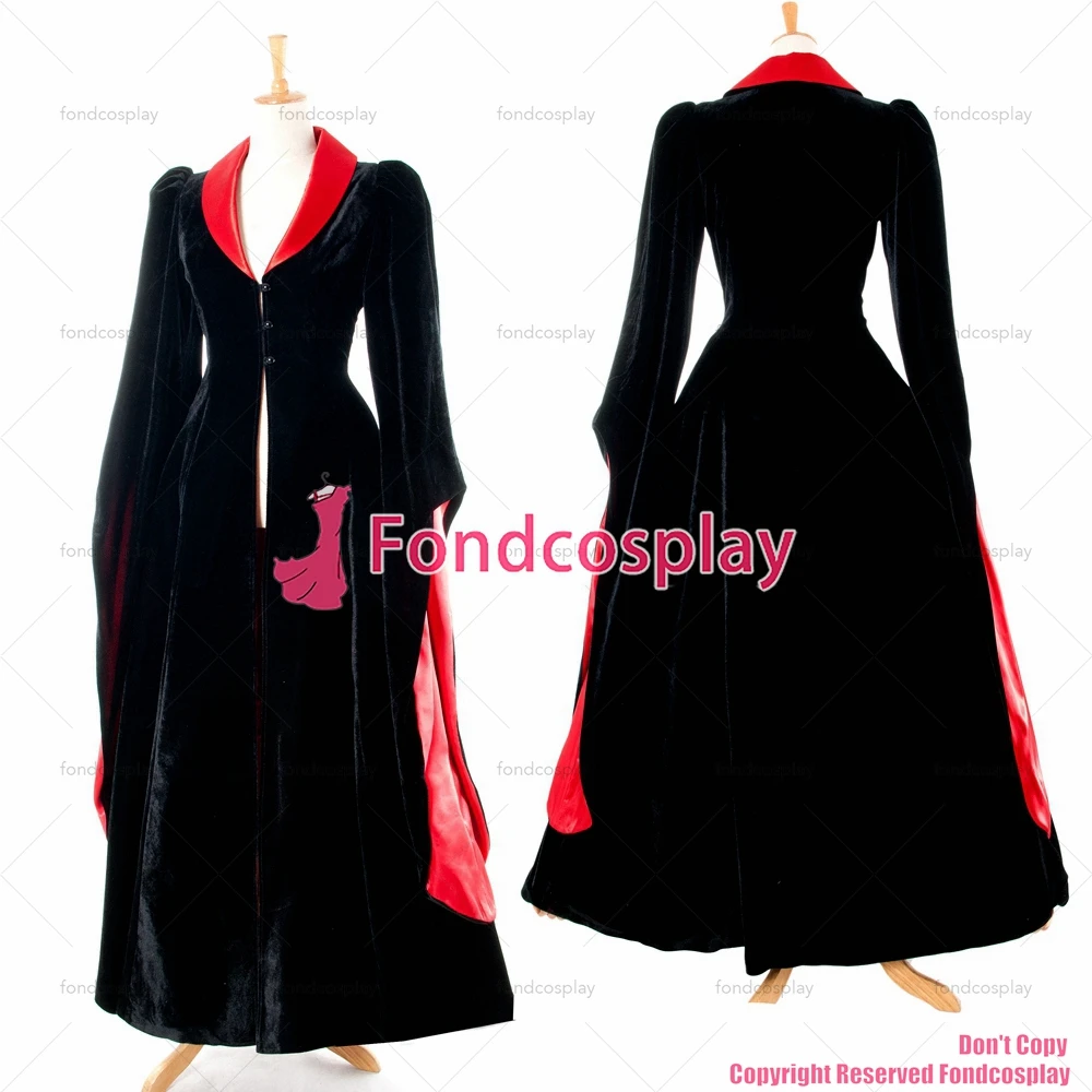 fondcosplay Victorian ROCOCO Gown Ball black velvet dress Gothic cosplay Costume CD/TV[G1603]