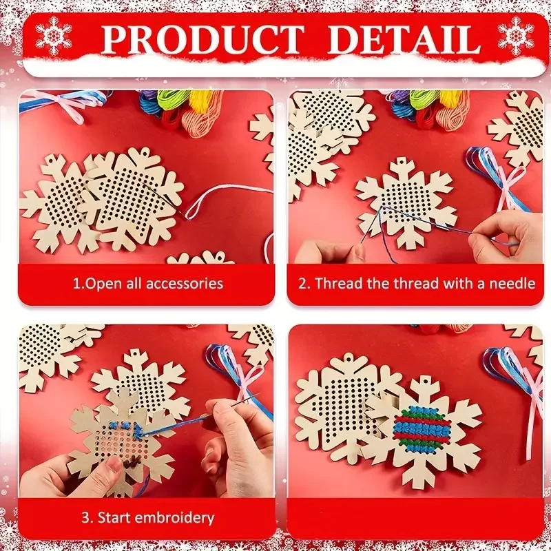 Kreuzstich-Anhänger zum Aufhän – Embroidery Xmas Ornaments Bewertung und Preis
