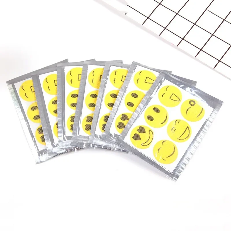 Cartoon Smiley Face Children's Plant Essential Oil Stickers 6 Stickers/pack for Baby Protection