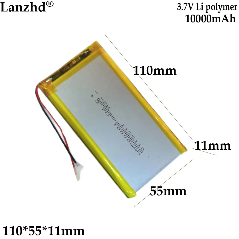 

1-12pcs 3.7v li polymer battery soft-pack cell For power bank lithium battery power bank device energy storage LED 1155110