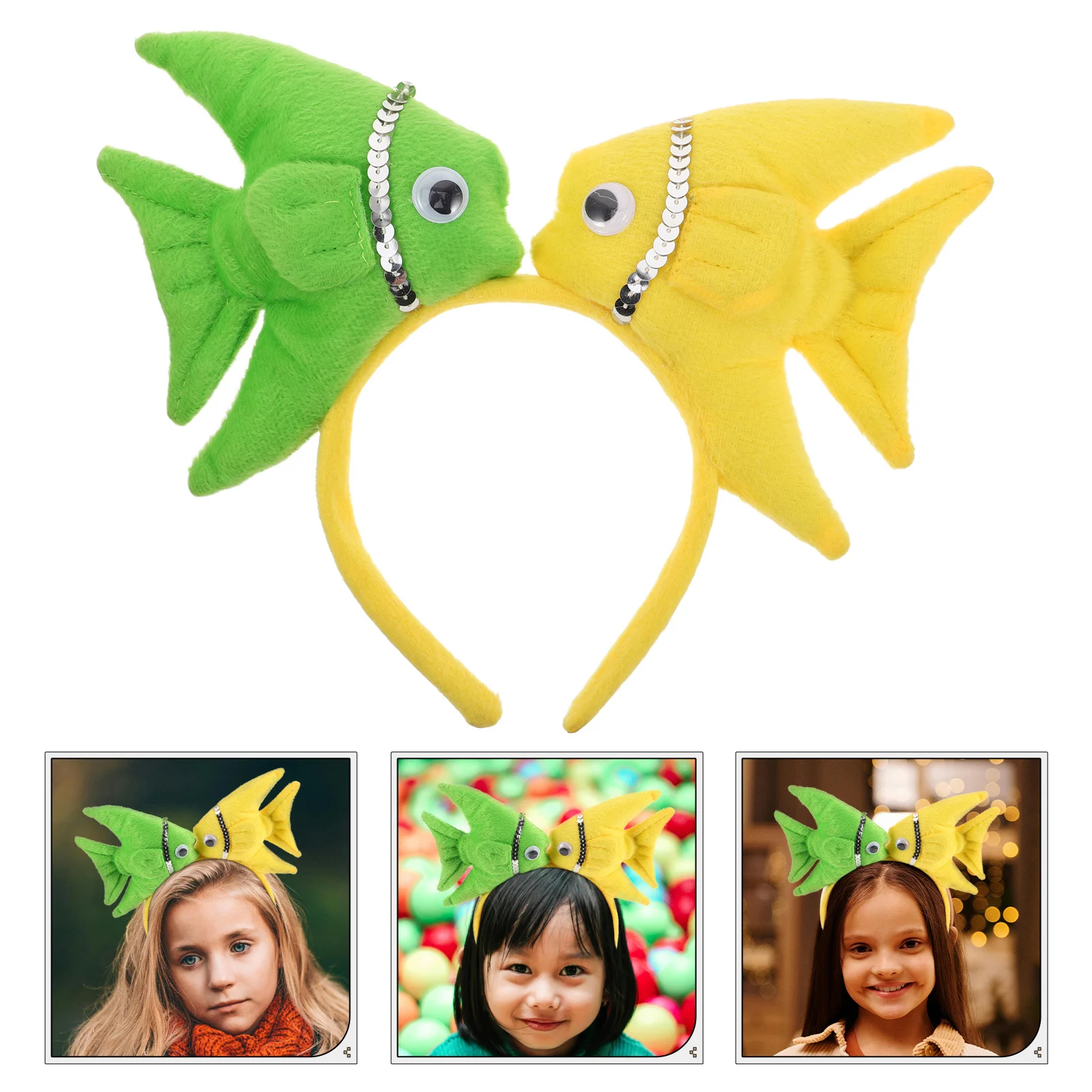 

Goldfish Fish Headband Cartoon 3D Design Ocean Theme Kids Party Funny Hair Hoop Costume Hair Accessory Animal Headbands for Kids