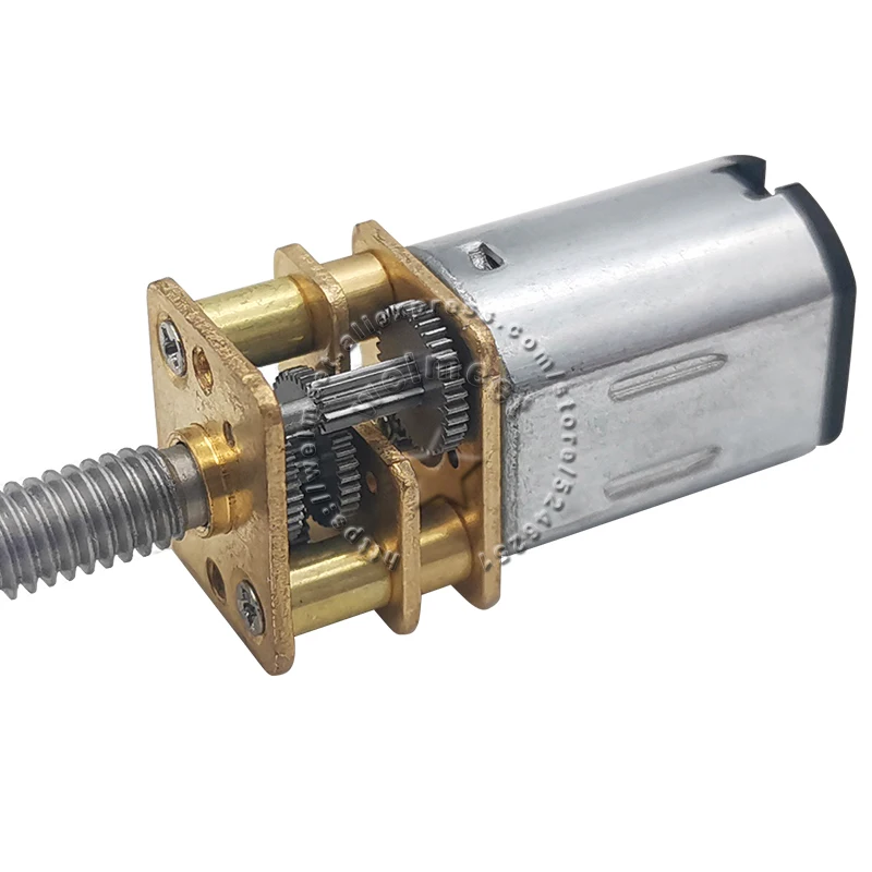 1PCS DC3V 6V 12V 15-4000RPM N20 Metal Gearbox Speed Reduction Gear Motor with M4x55mm Screw Shaft For Guide Rail Equipment