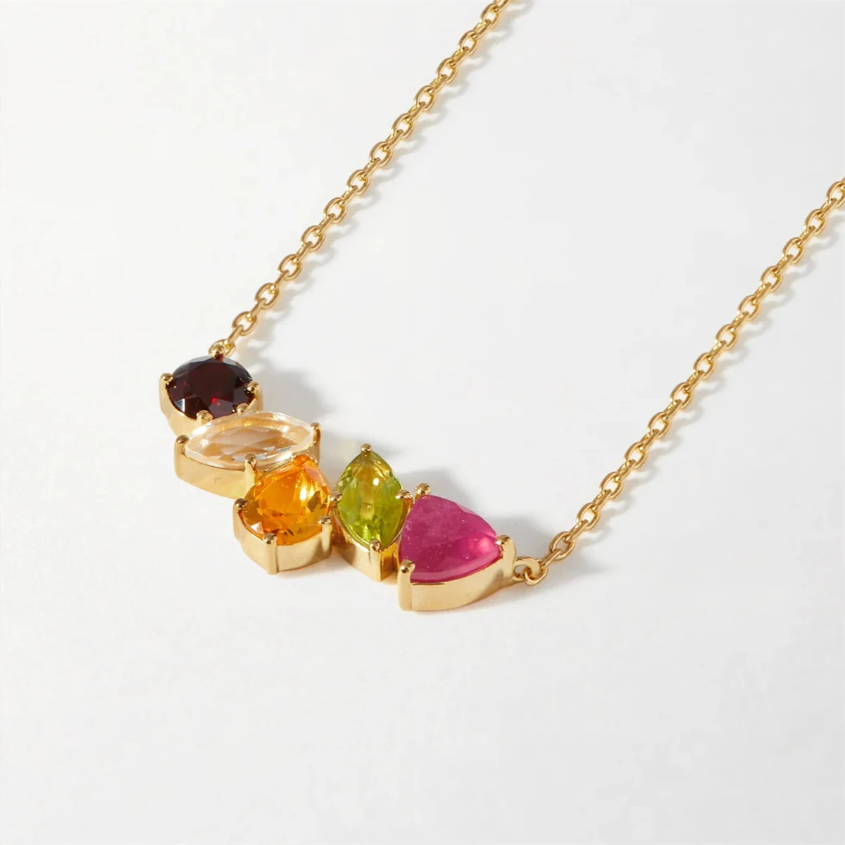 قلادة من الفولاذ المقاوم للصدأ للنساء، سلسلة الترقوة الياقوتية المتخصصة، متعددة الاستخدامات ومجموعة مع الزركون، قلادة مزاجية