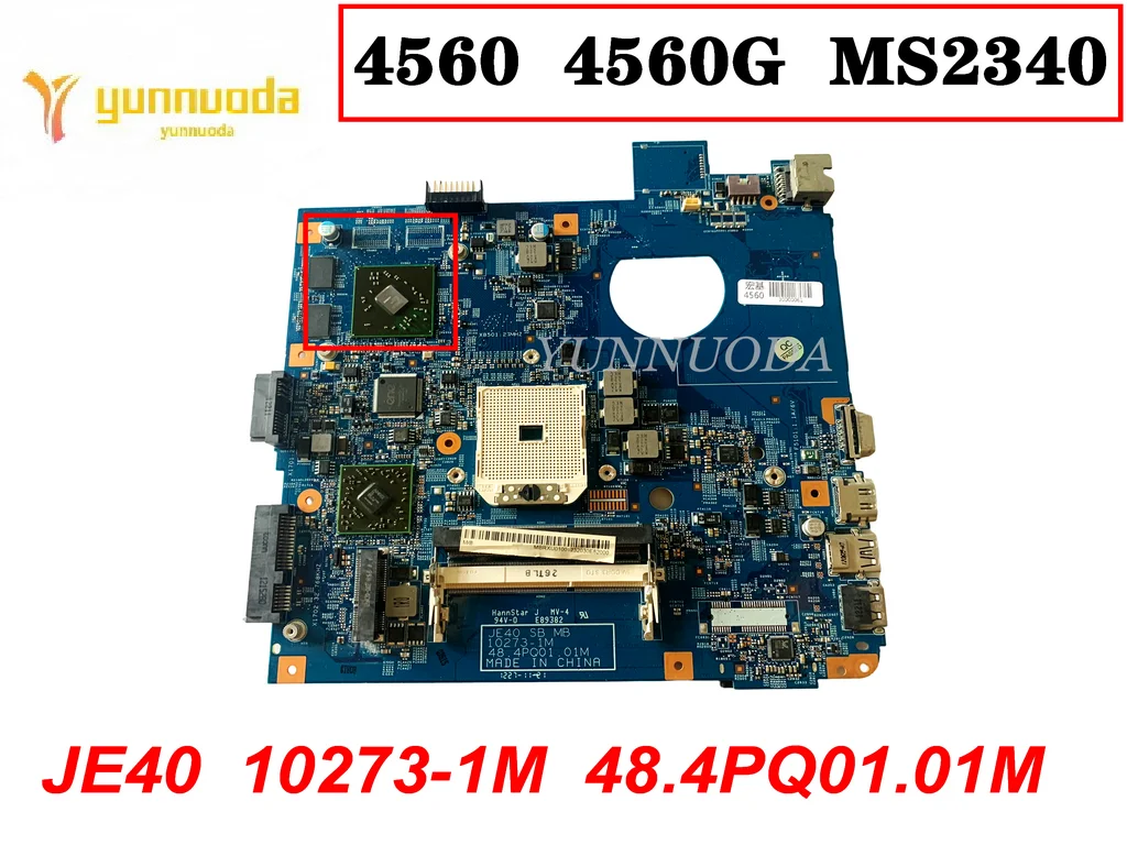 Original For Acer Aspire 4560 4560G MS2340  Laptop Motherboard JE40  10273-1M  48.4PQ01.01M Tested Good Free Shipping